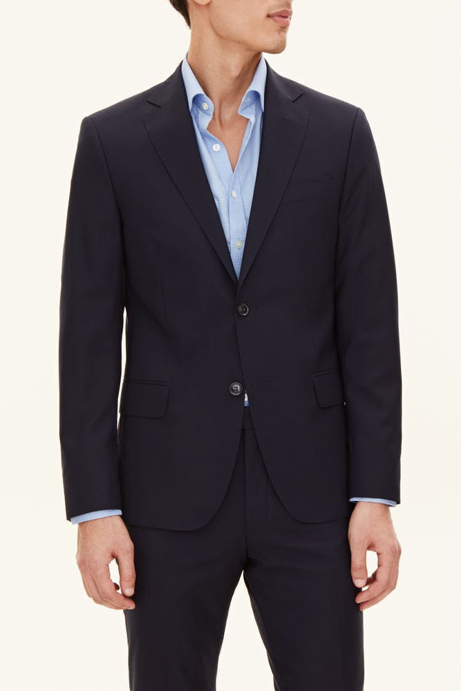 Slim Fit Microstructure Blazer