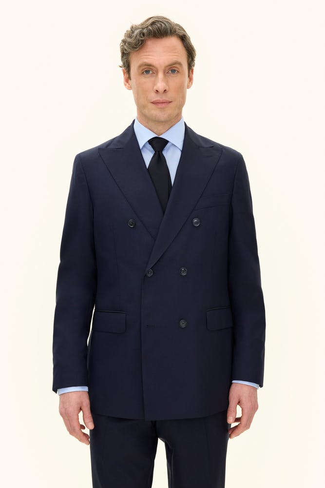 Regular Fit Dobbeltspent Microstructure Blazer