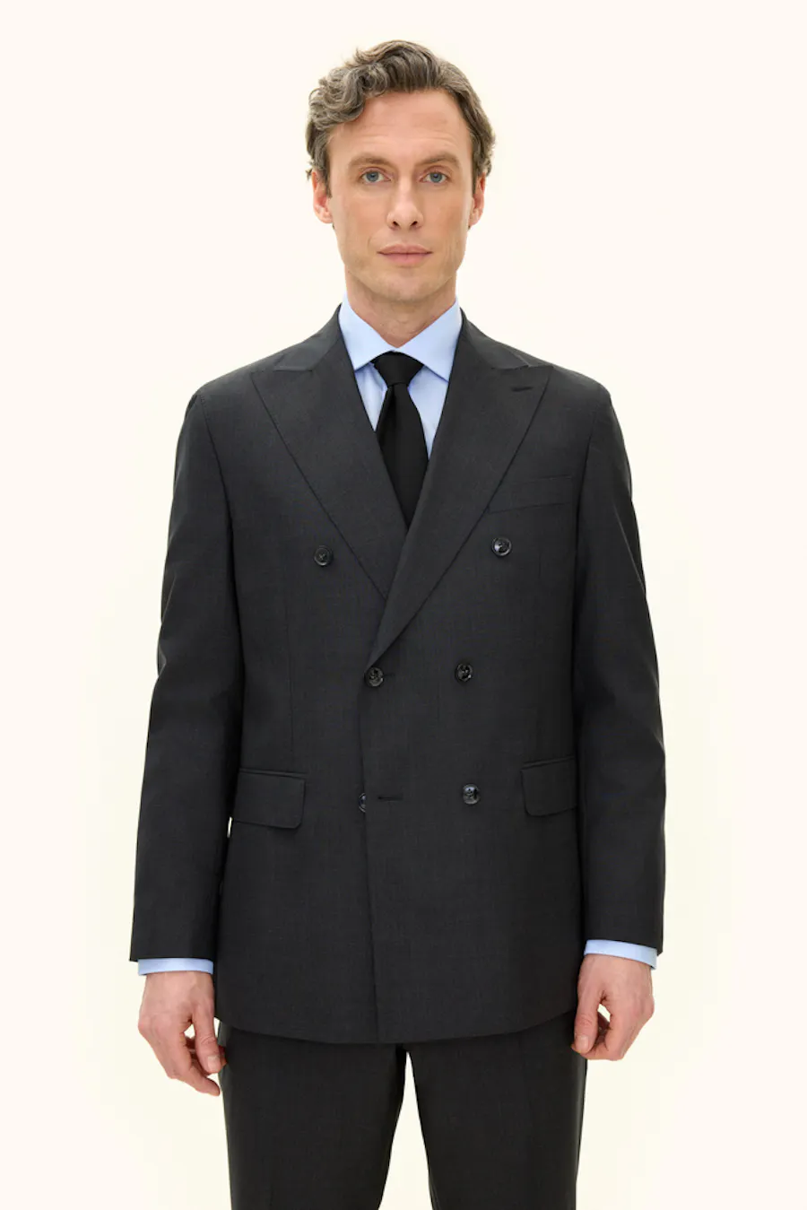 Regular Fit Dobbeltradet Microstructure Blazer