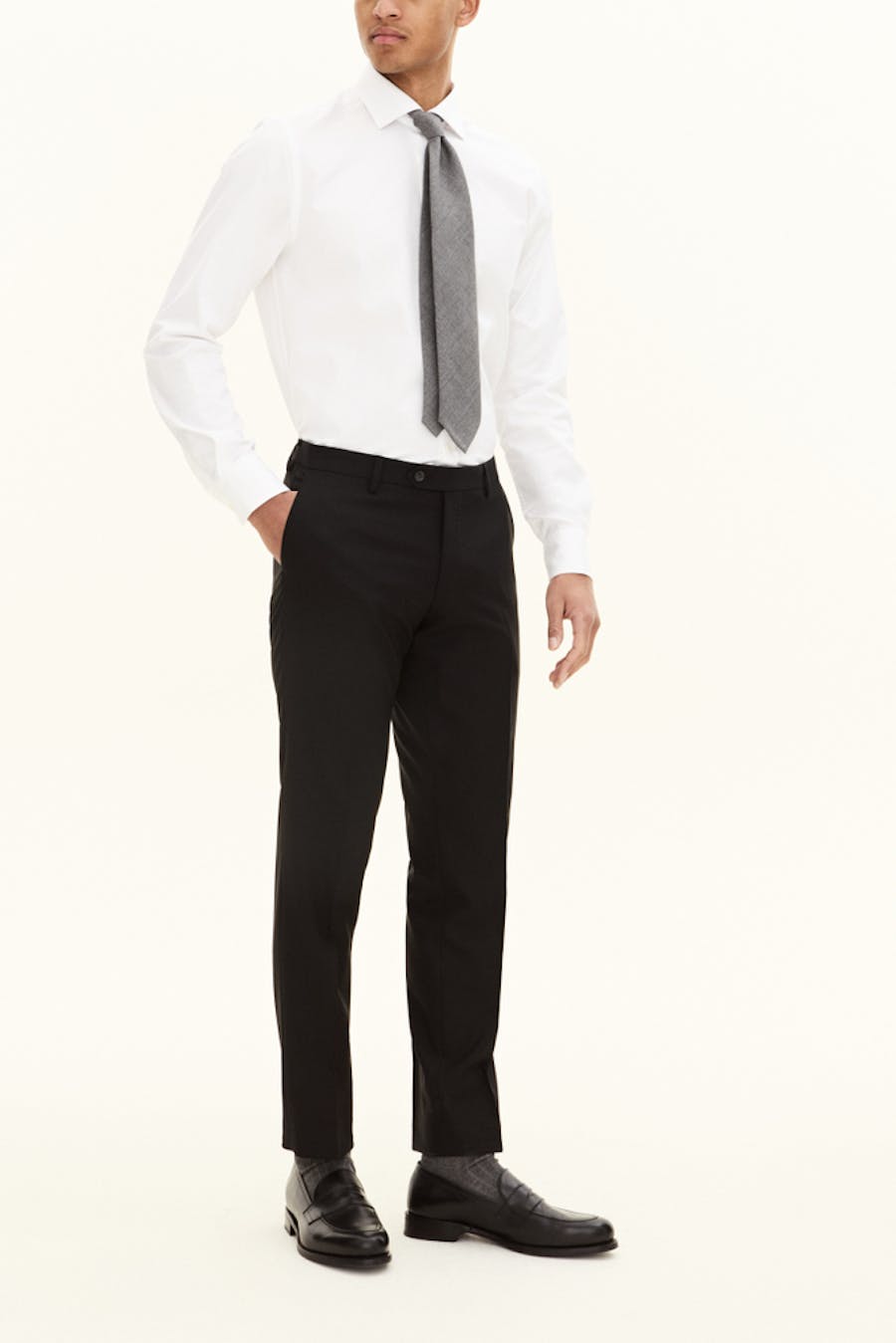 Regular Fit Microstructure Trousers