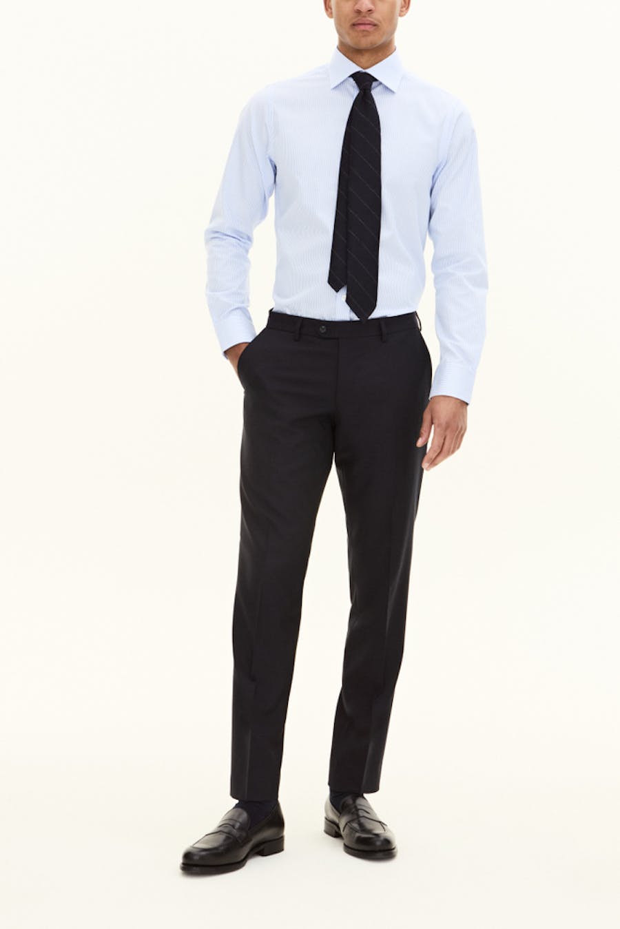 Regular Fit Microstructure Trousers