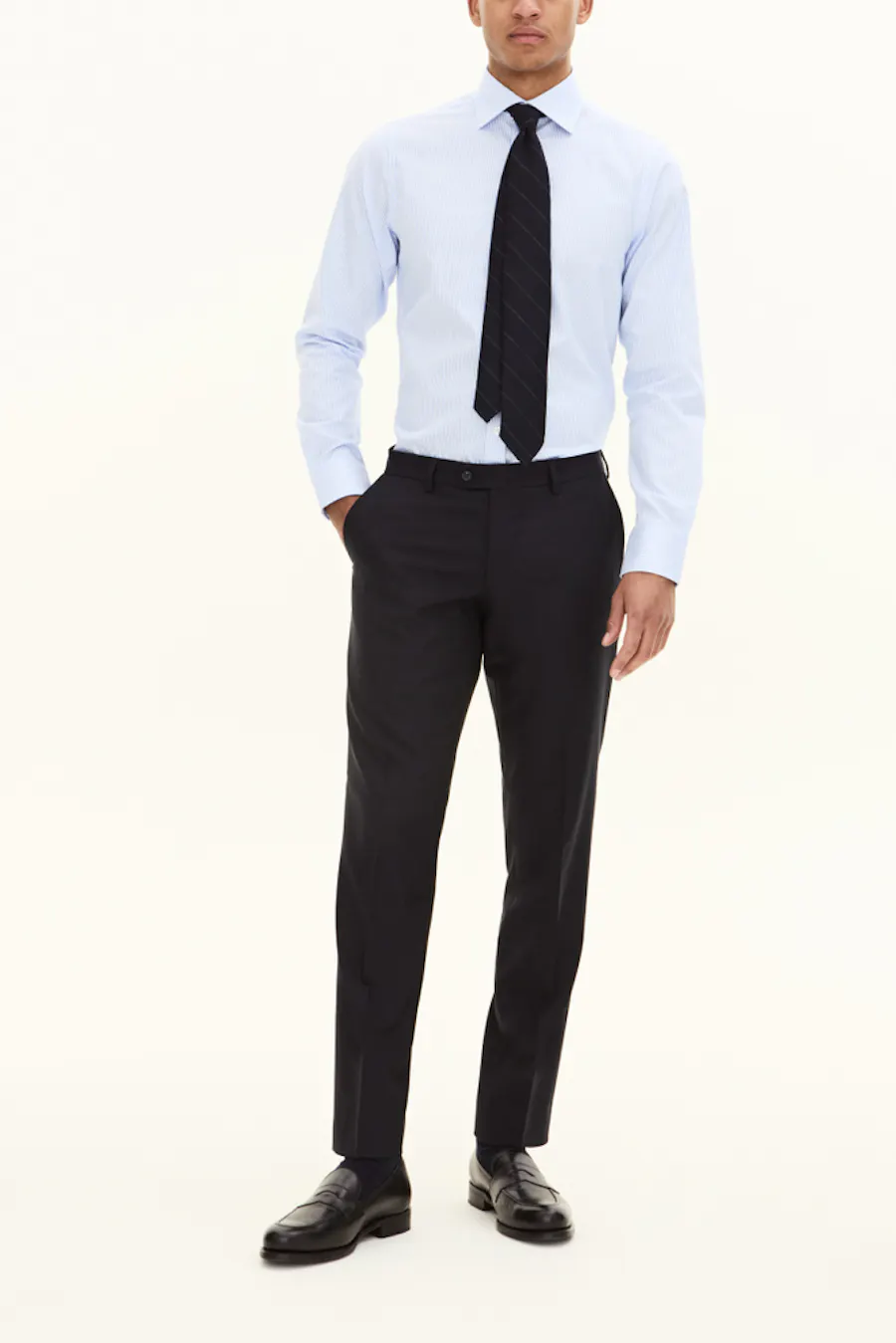 Regular Fit Microstructure Trousers