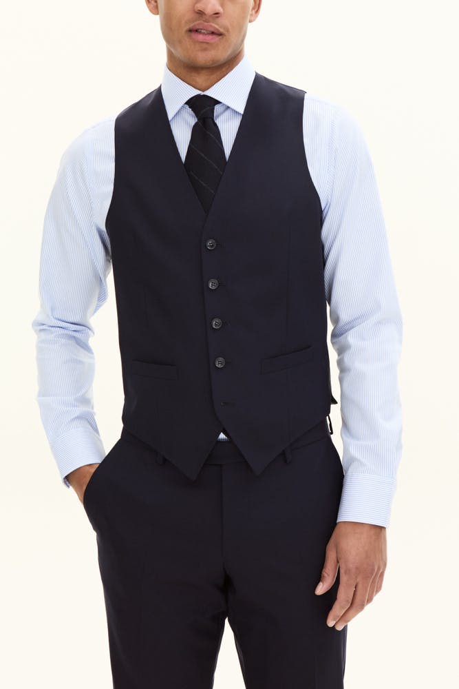 Regular Fit Microstructure Waistcoat