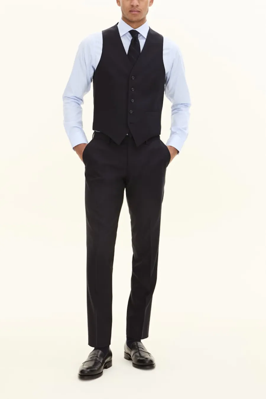 Regular Fit Microstructure Waistcoat