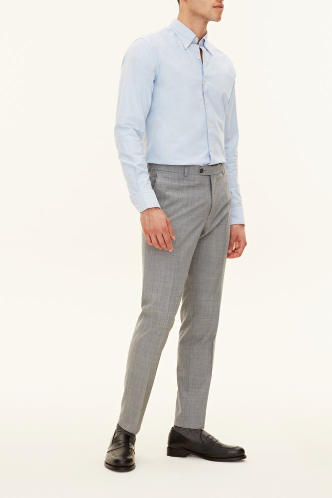 Slim Fit Microstructure Trousers