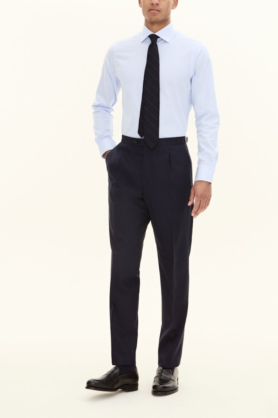 Regular Fit Microstructure Bukser Høy Midje