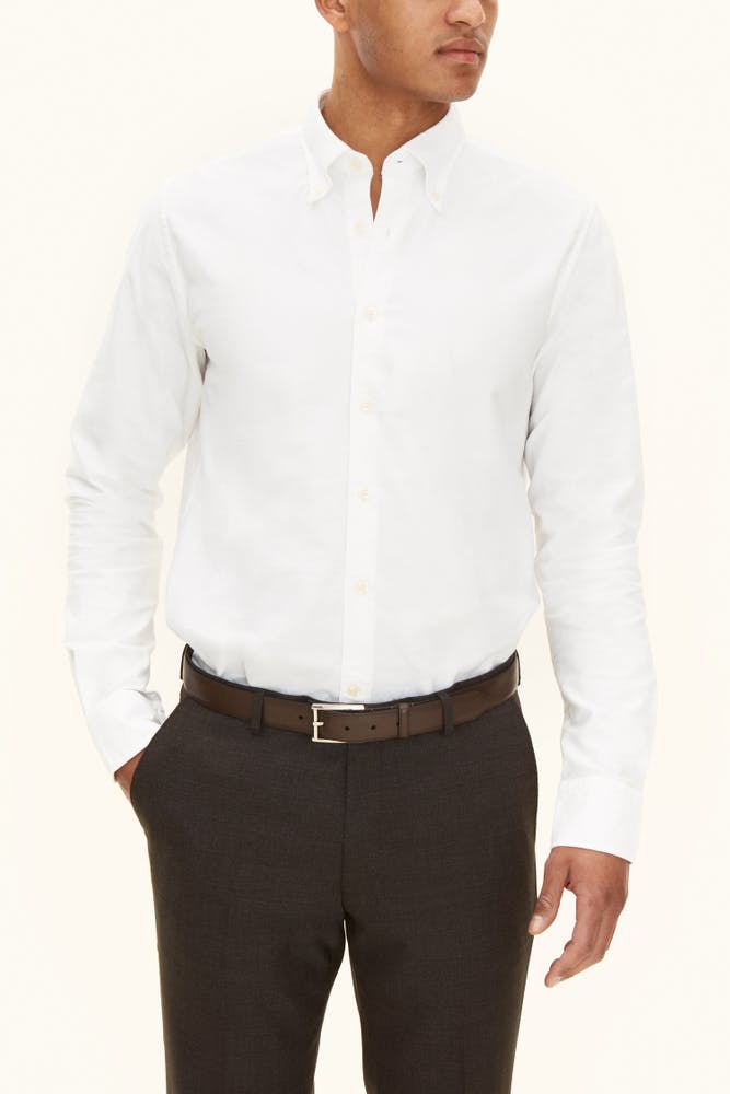 Slim Fit Button Down Oxfordskjorte