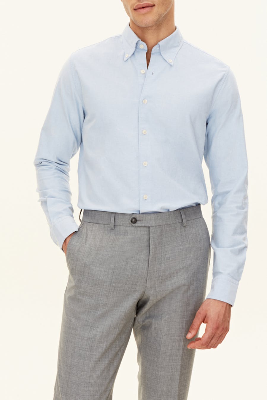 Slim Fit Button Down Oxfordskjorte