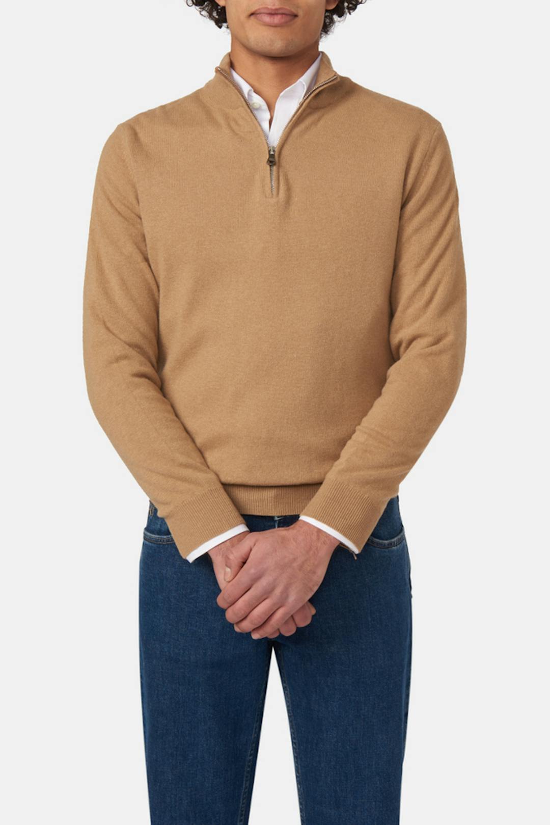 Regular Fit Half Zip Genser Ull-Kasjmir