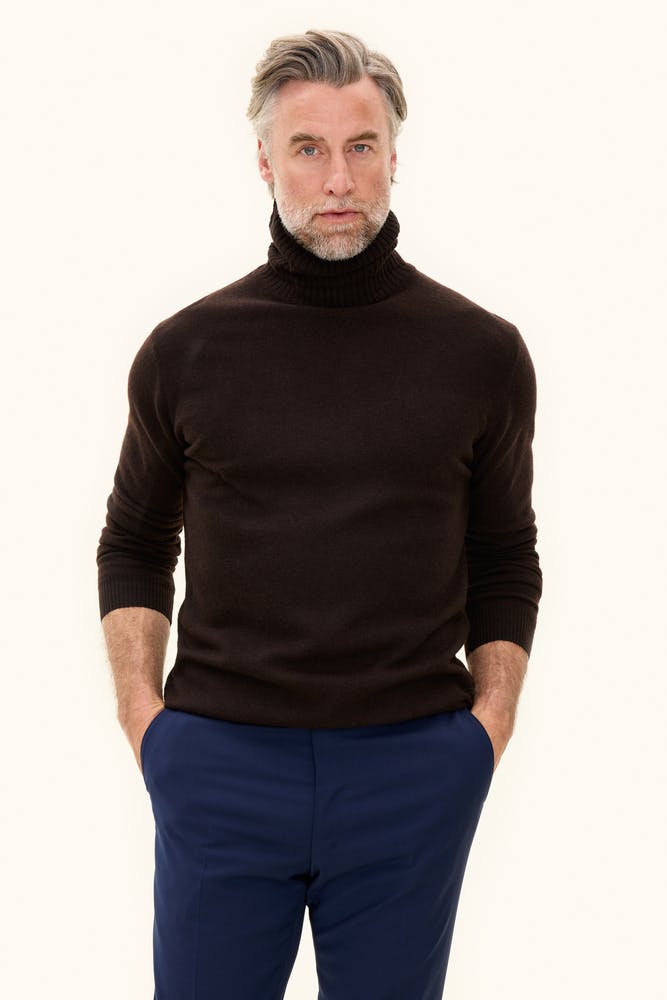 Regular Fit Pologenser Ull-Kasjmir