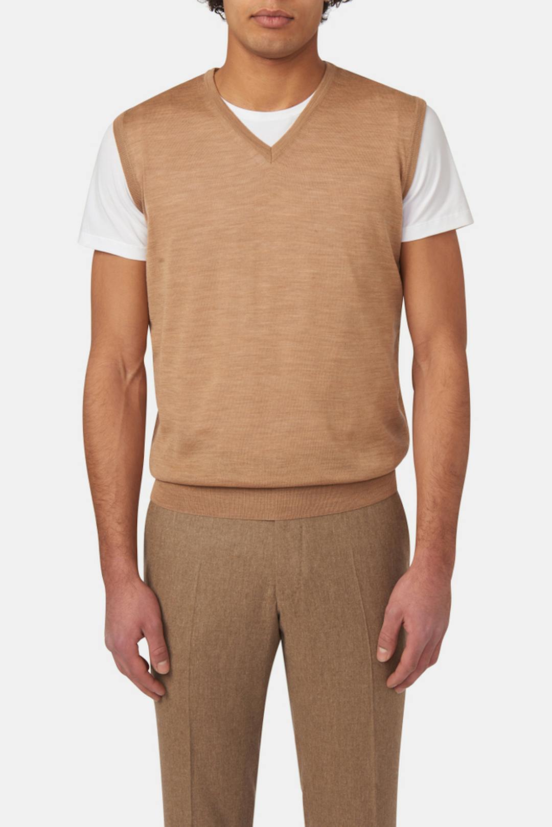 Regular Fit Extra Fine Merino Wool Vest