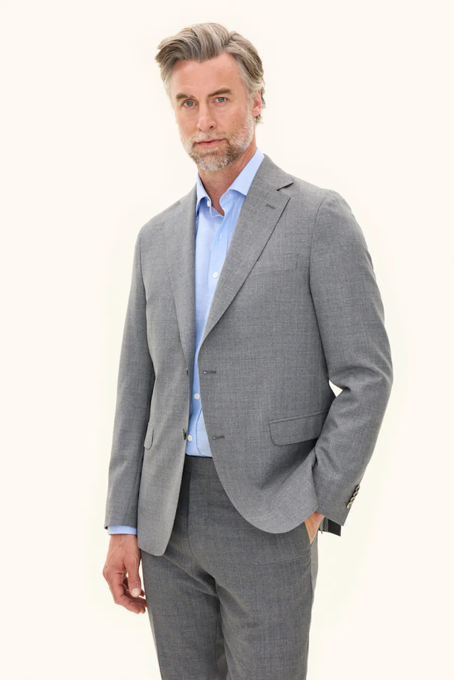 Regular Fit Microstructure Blazer