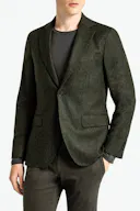 Regular Fit Microstructure Blazer
