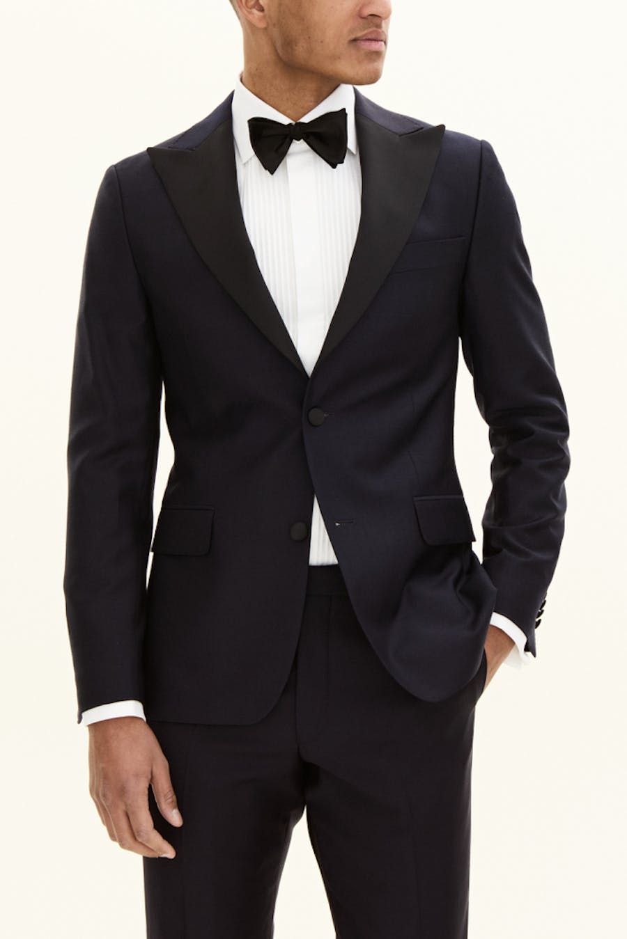 Slim Fit Tuxedo Microstructure Blazer