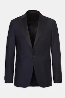 Regular Fit Microstructure Smoking Blazer