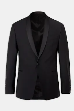 Regular Fit Tuxedo Microstructure Blazer