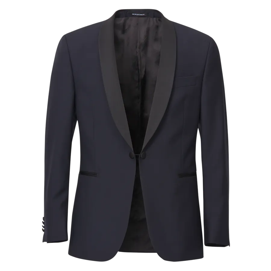 Regular Fit Tuxedo Microstructure Blazer