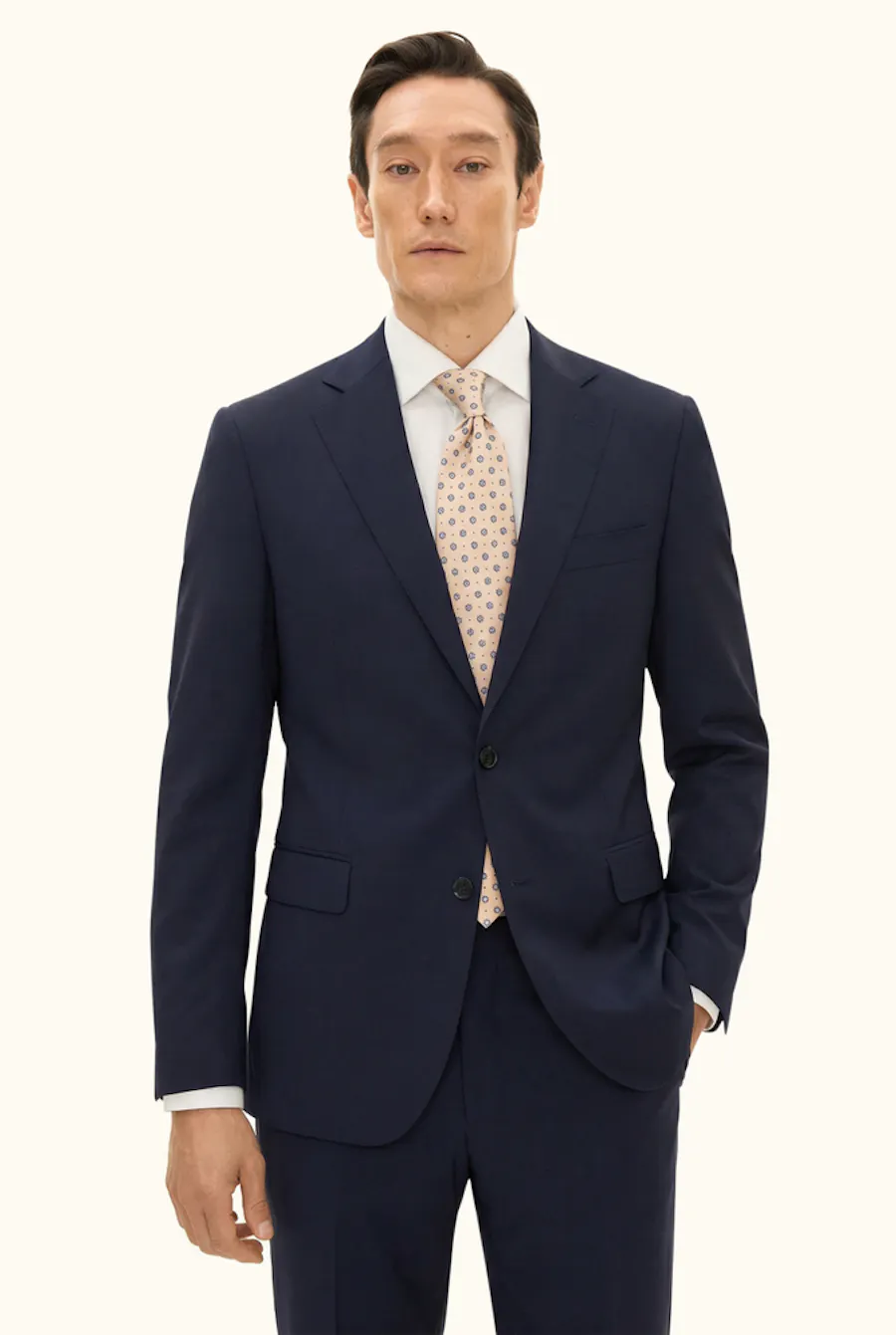 Slim Fit Microstructure Blazer