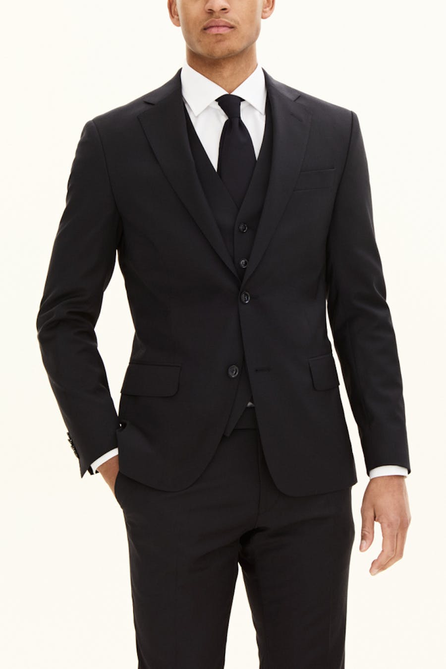Slim Fit Microstructure Blazer