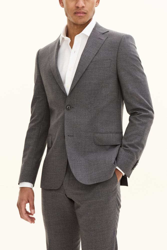 Slim Fit Microstructure Blazer