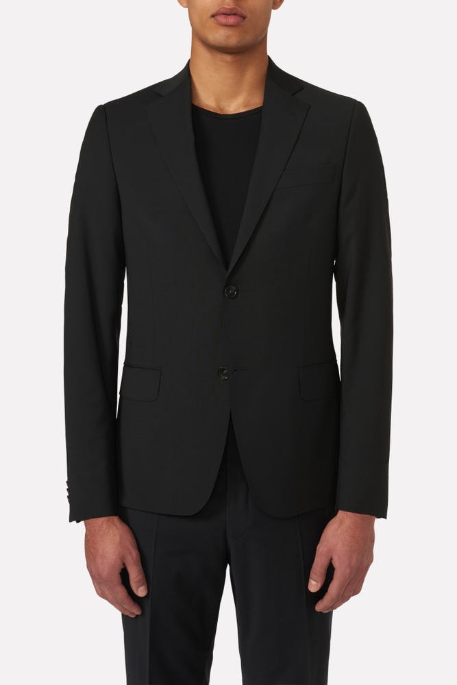 Slim Fit Microstructure Blazer
