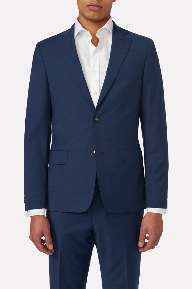 Slim Fit Microstructure Blazer