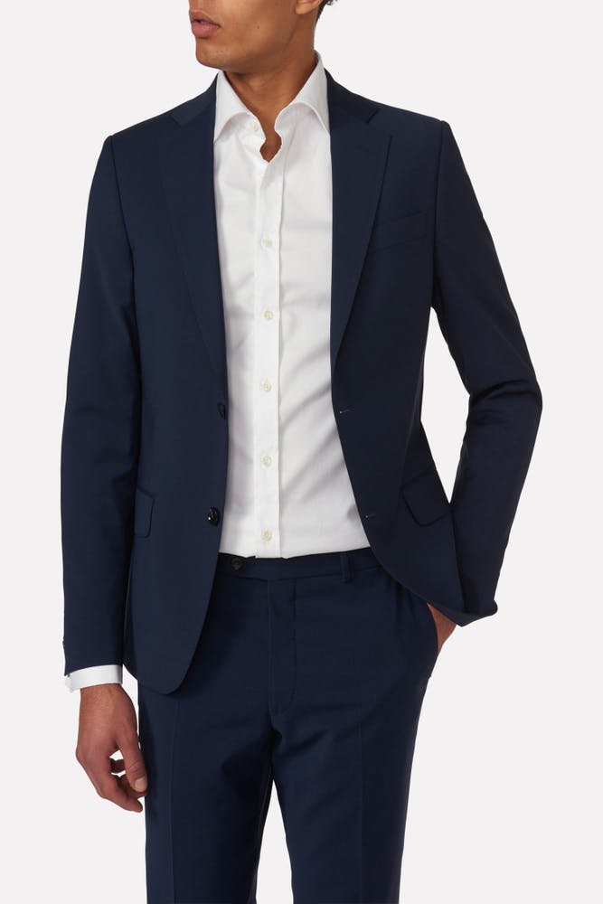 Slim Fit Microstructure Blazer