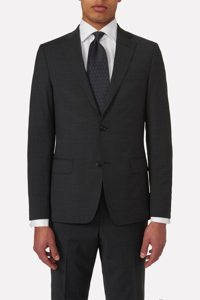 Slim Fit Microstructure Blazer