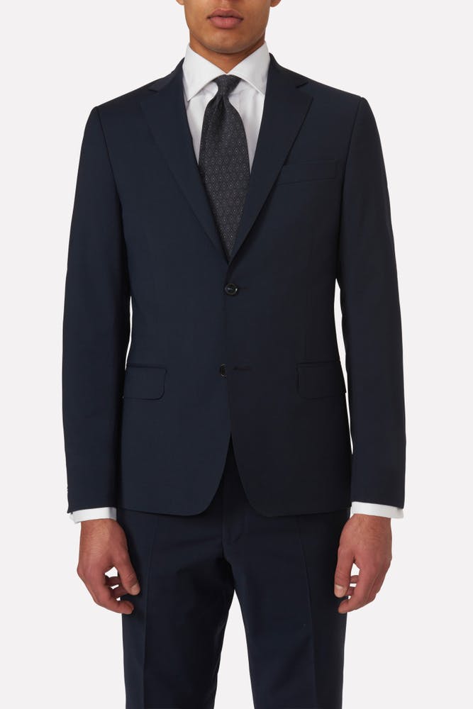 Slim Fit Microstructure Blazer