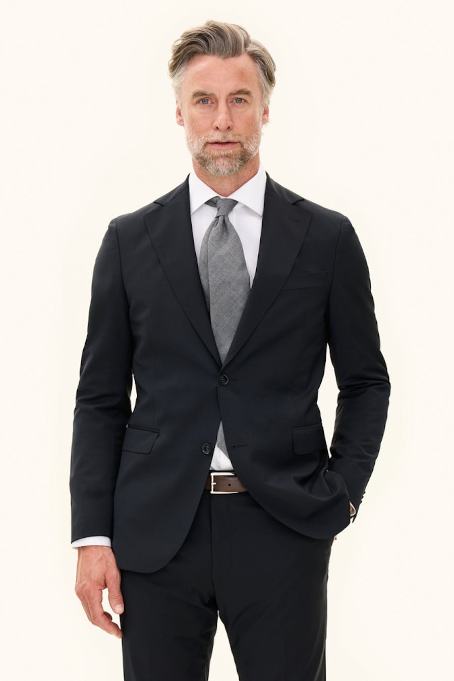 Slim Fit Microstructure Blazer