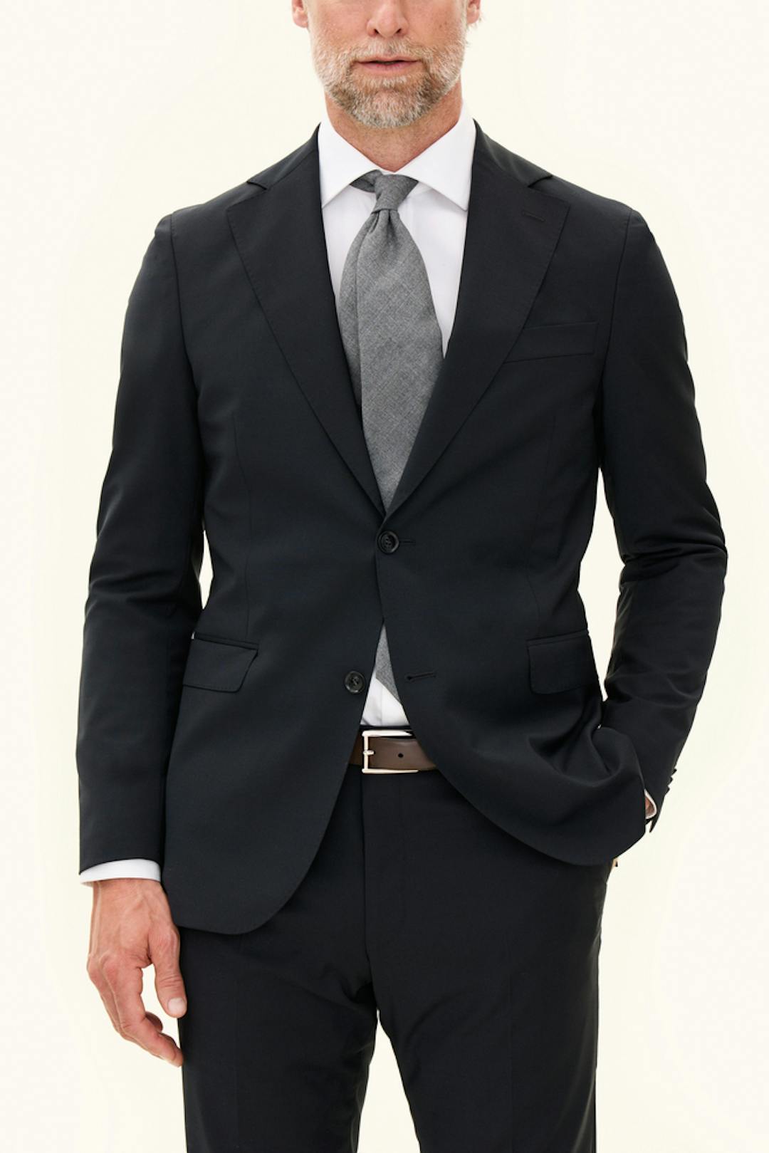 Slim Fit Microstructure Blazer