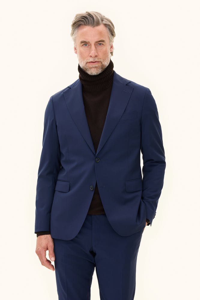 Slim Fit Microstructure Blazer