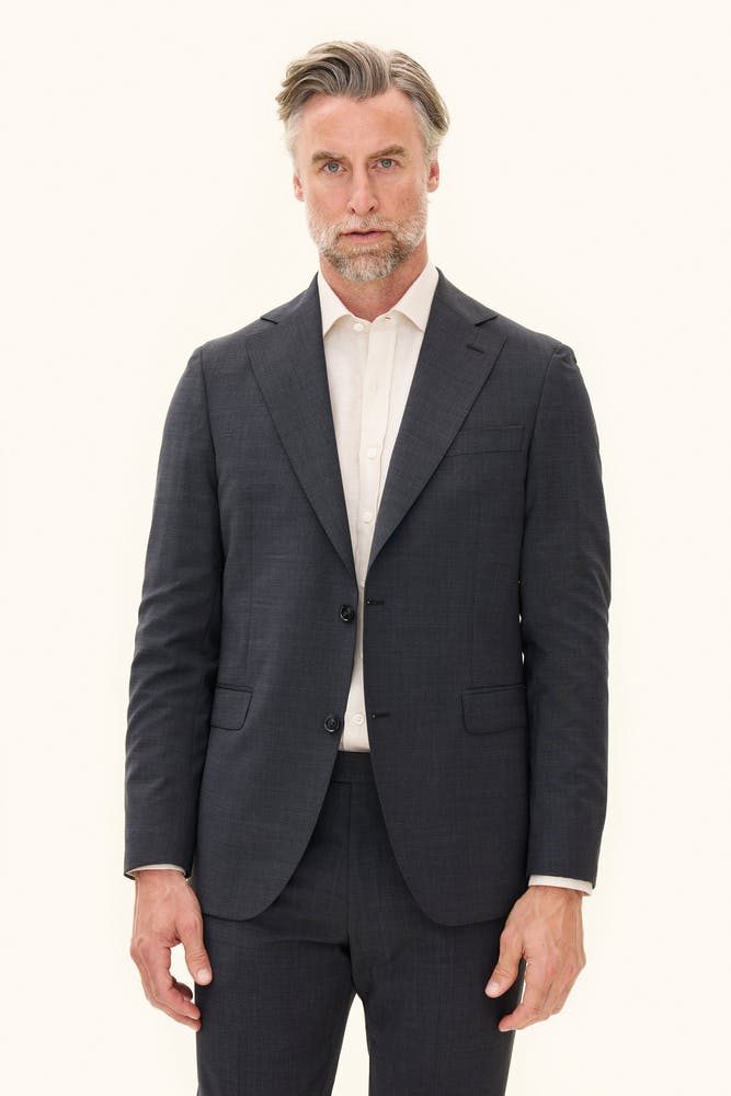 Slim Fit Microstructure Blazer