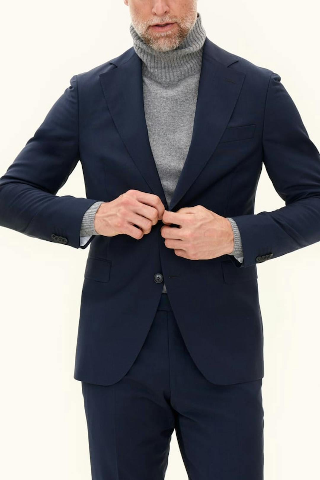 Slim Fit Microstructure Blazer