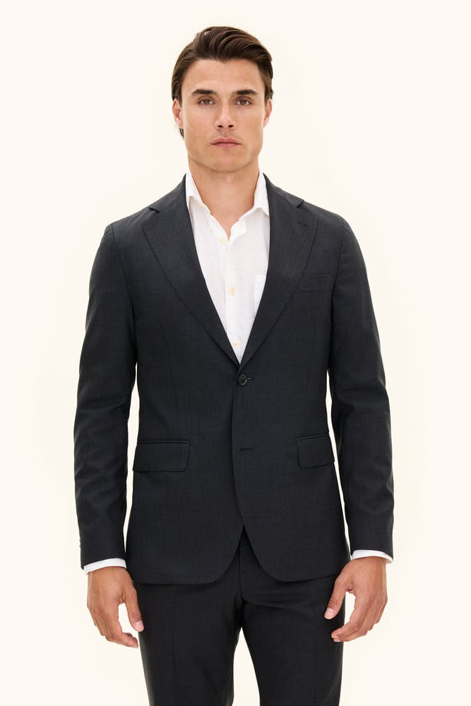 Slim Fit Microstructure Blazer