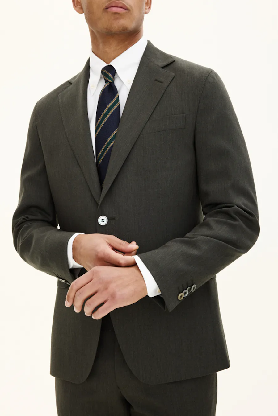 Regular Fit Microstructure Blazer