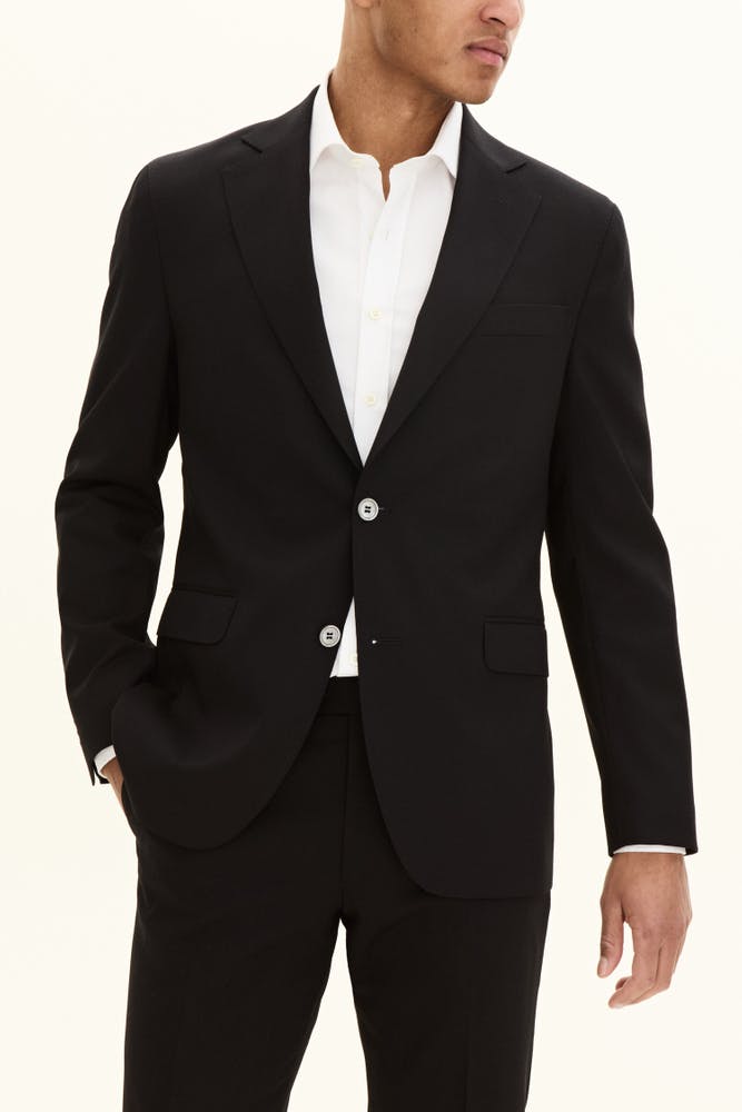 Regular Fit Microstructure Blazer