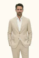 Regular Fit Microstructure Blazer