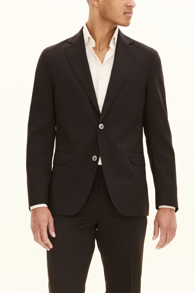 Regular Fit Microstructure Blazer