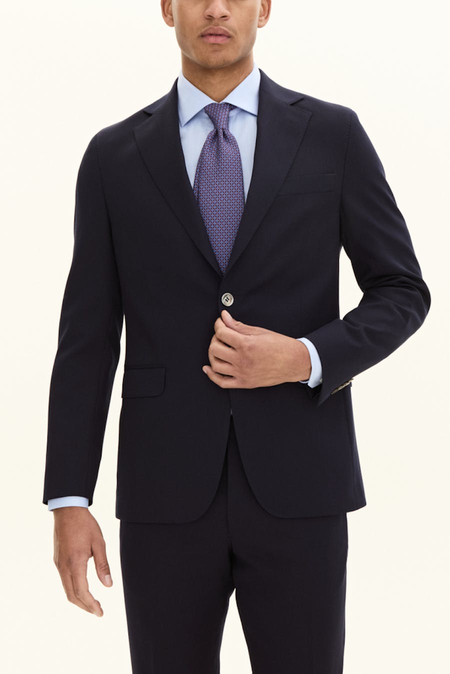 Regular Fit Microstructure Blazer