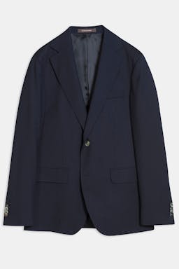 Regular Fit Microstructure Blazer