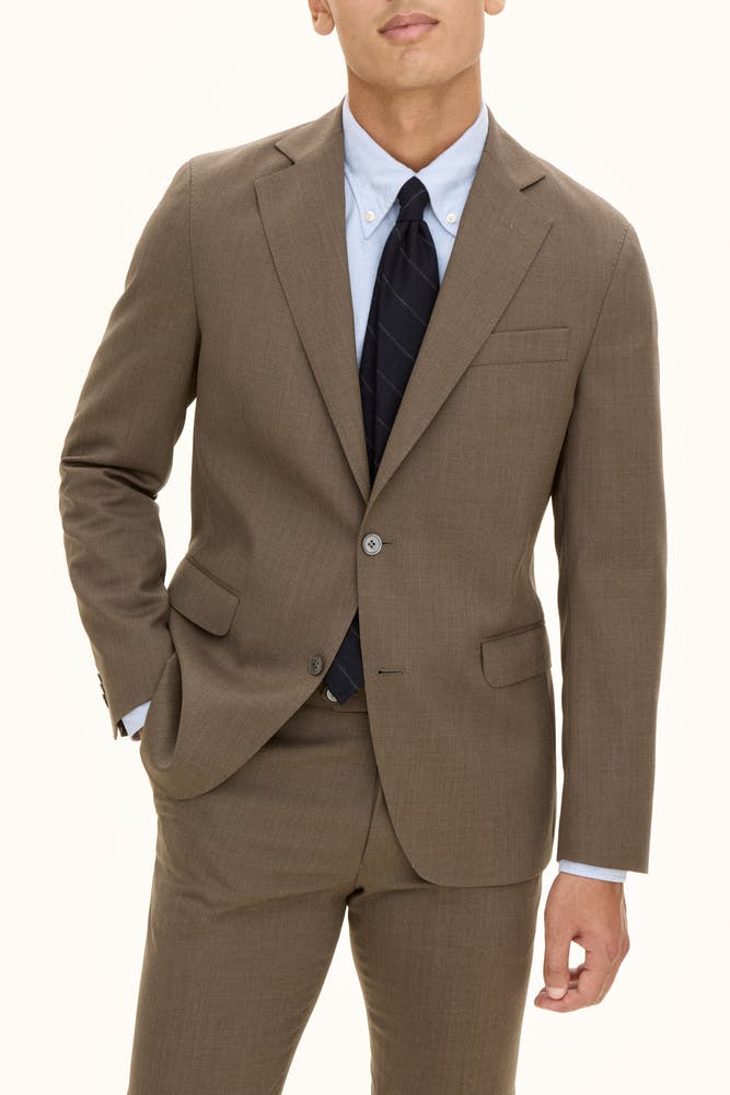Regular Fit Microstructure Blazer