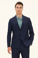 Regular Fit Microstructure Blazer