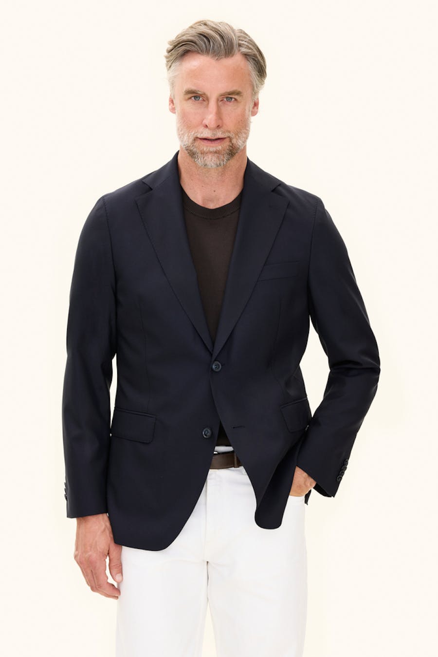 Regular Fit Microstructure Blazer
