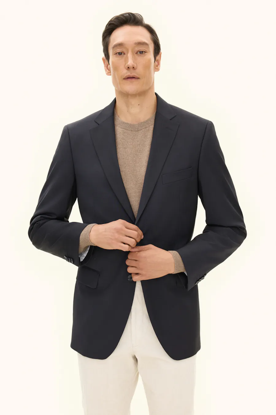 Generous Fit Microstructure Blazer