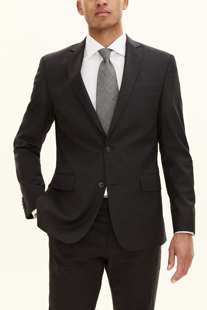 Regular Fit Microstructure Blazer