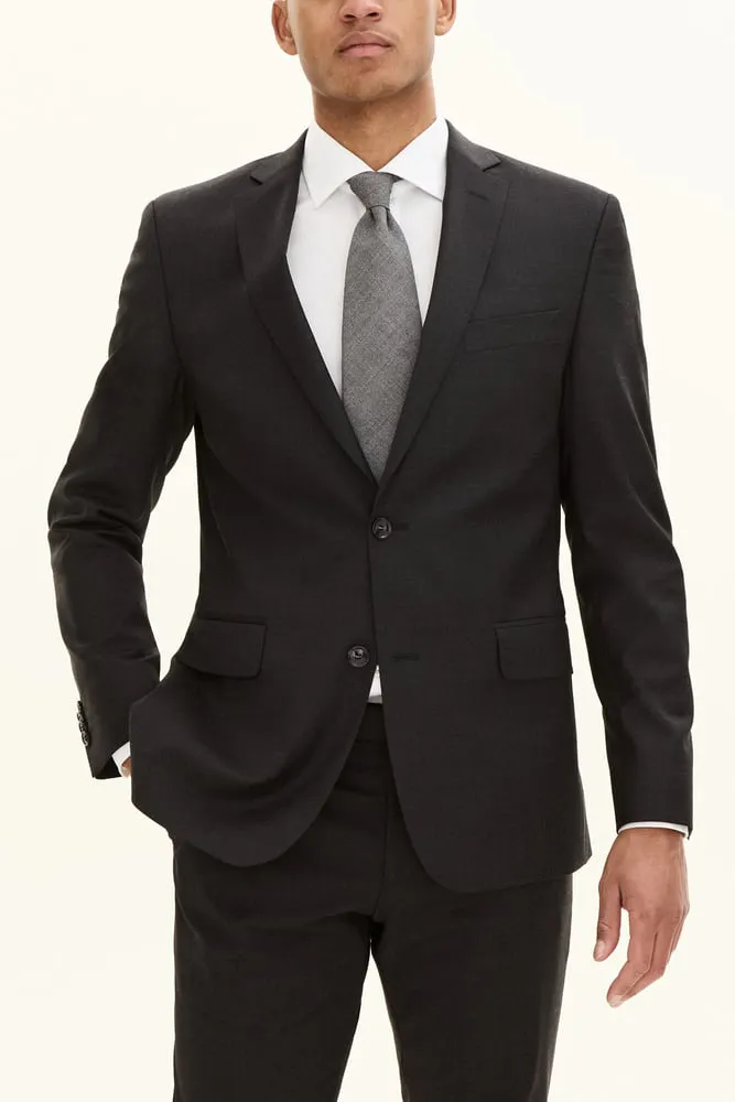 Regular Fit Microstructure Blazer