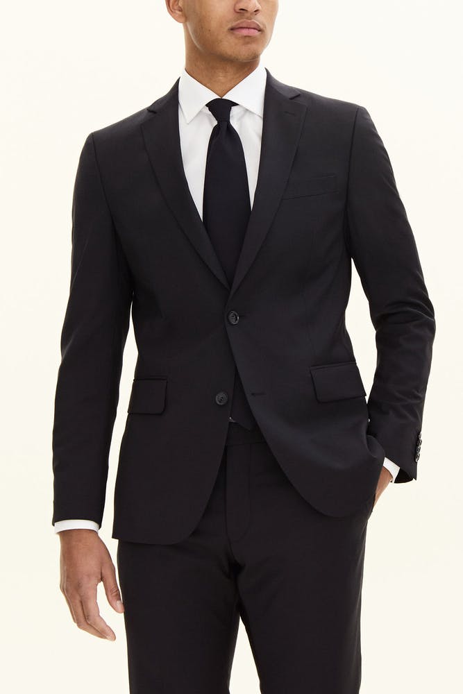 Regular Fit Microstructure Blazer