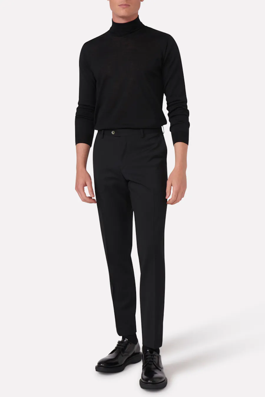Regular Fit Tropical Wool Trousers