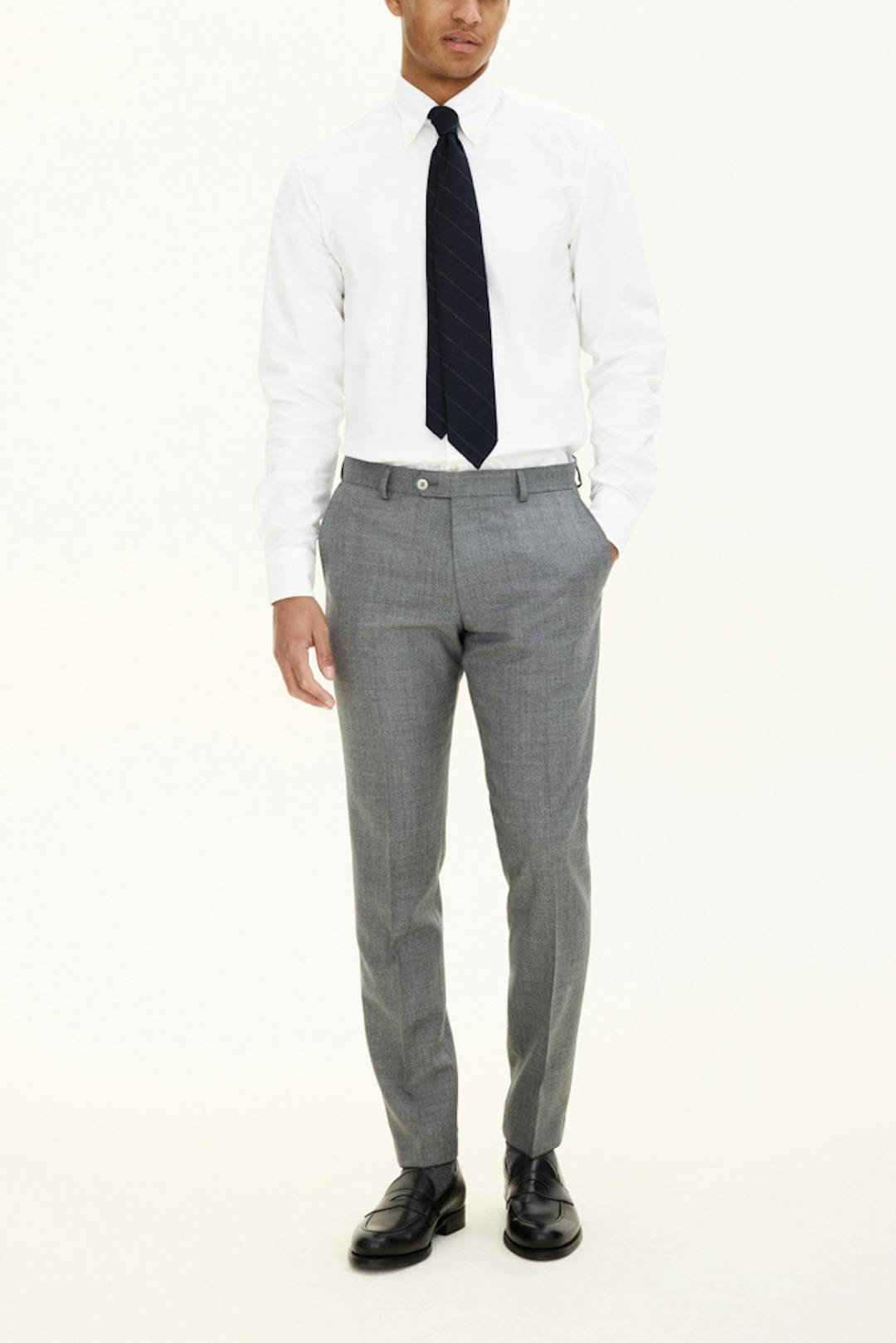 Slim Fit Sharkskin Byxor